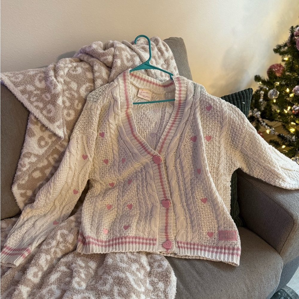 Taylor Swift Pink and Cream Cardigan
